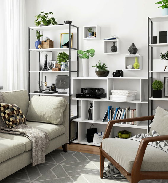 Nástěnná police Kenzo (bílá)