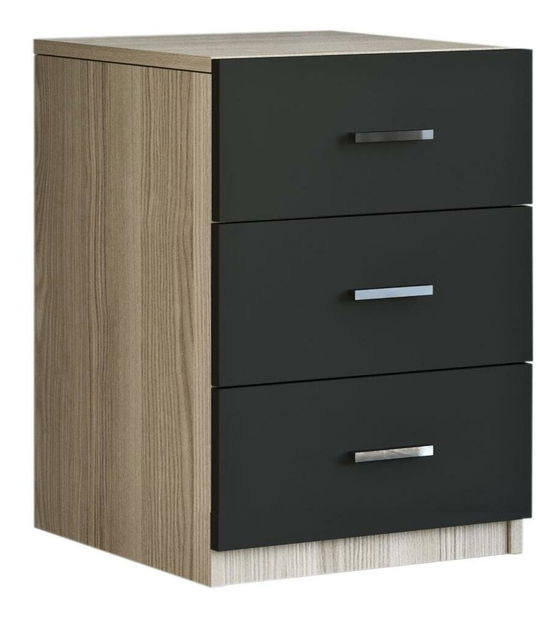 Komoda Vincent 3 (dub + černá)