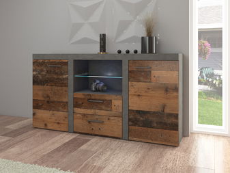 Komoda Rudby (old mat + matera) (bez osvětlení)