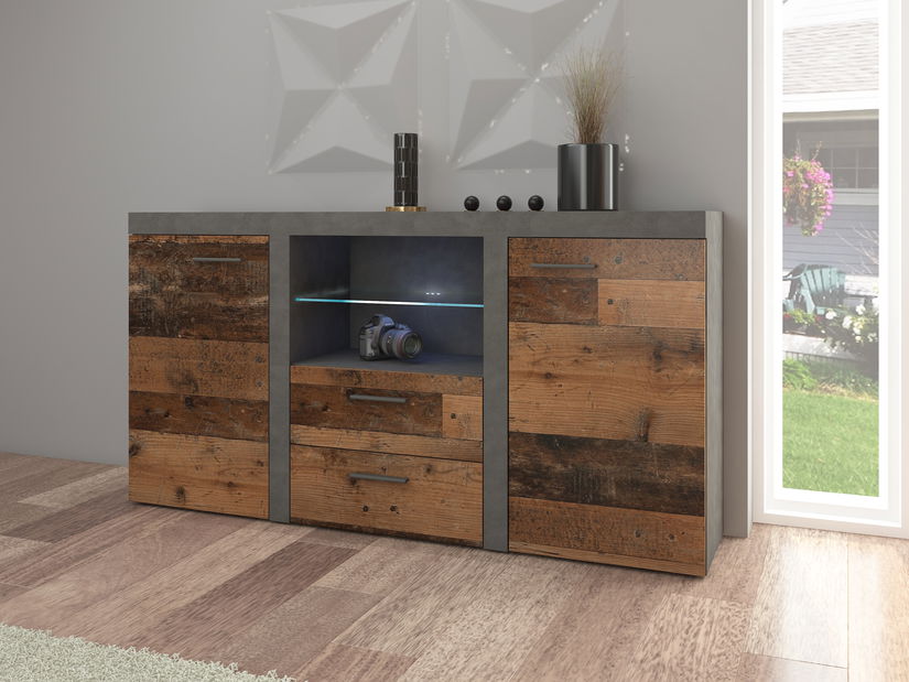 Komoda Rudby (old mat + matera) (bez osvětlení)