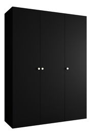 Šatní skříň 150 cm Parna 1 (černá + stříbrná)