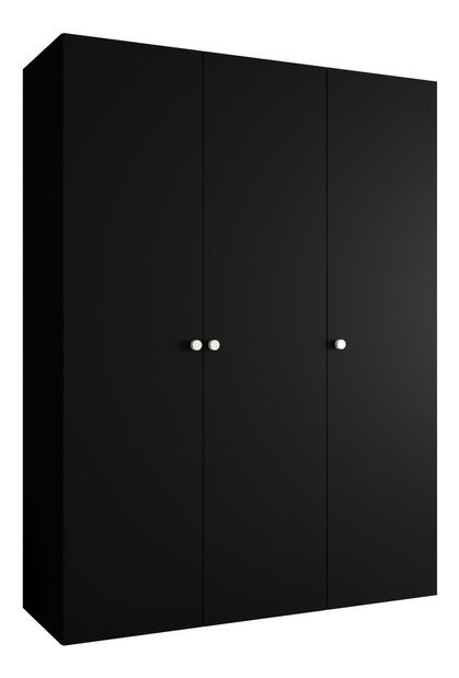 Šatní skříň 150 cm Parna 1 (černá + stříbrná)