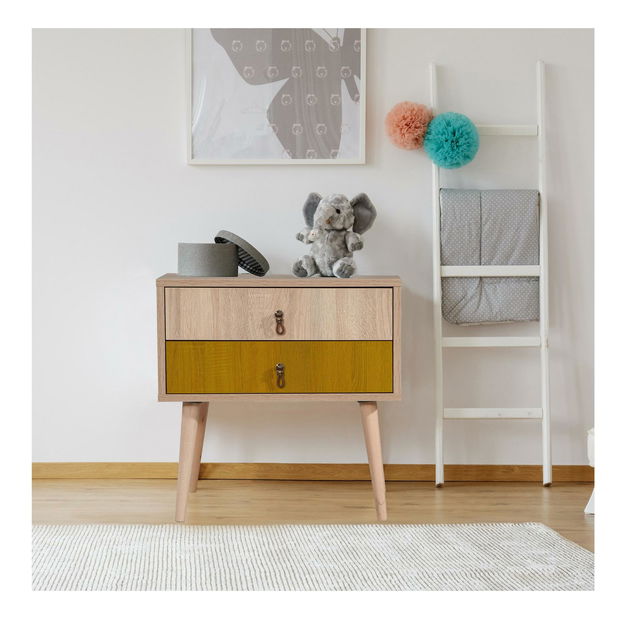 Noční stolek Sopatu 3 (vícebarevné)