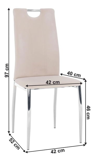 Jídelní židle Don Juan NEW (béžová + chróm)