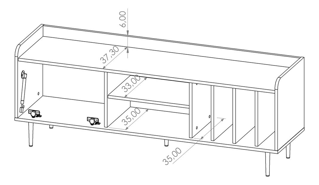 Tv stolek Vasecta RTV150 (dub brandy castello)