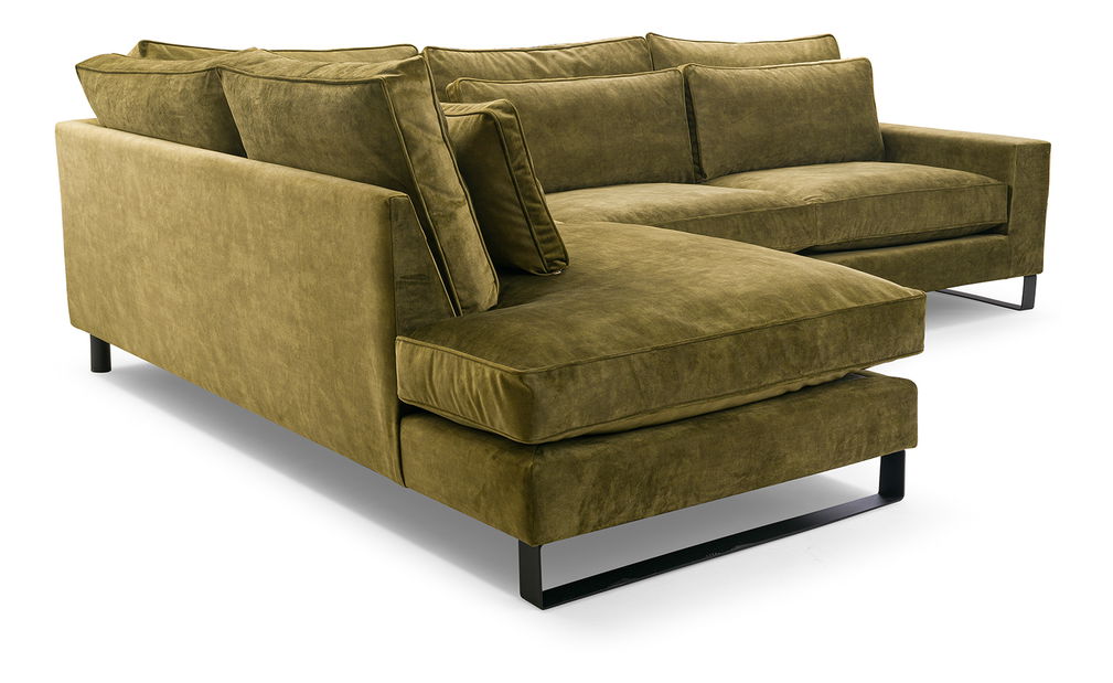 Rohová sedací souprava Callaro (žlutá) (L)