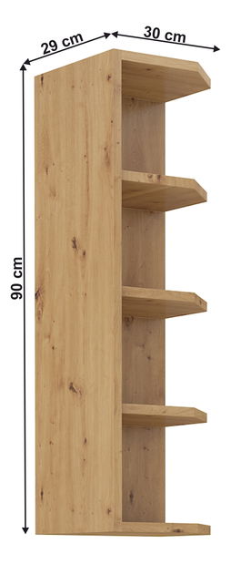 Horní kuchyňský regál Lesana 2 (dub artisan) 30 G-90 ZAK