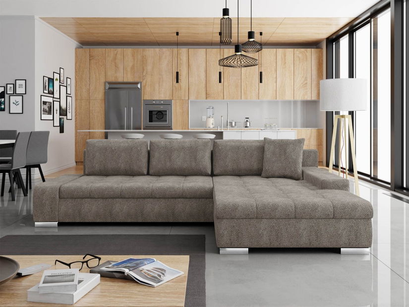 Rohová sedací souprava Herkules (sivobéžová) *bazar