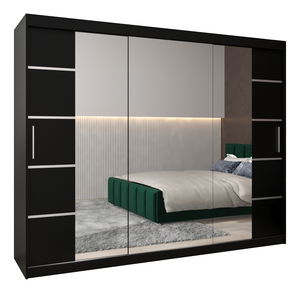 Šatní skříň 250 cm Verika 4 250 (černá)