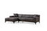 Rohová sedačka Petrafonzo (L) (antracit + černá)