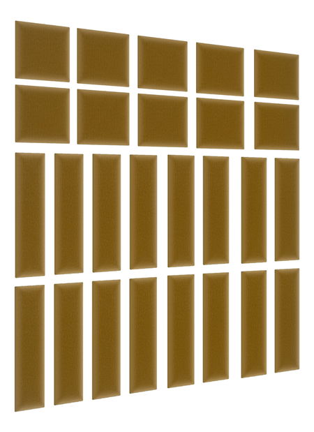 Set 26 čalouněných panelů Quadra 120x195 cm (hořčicová)