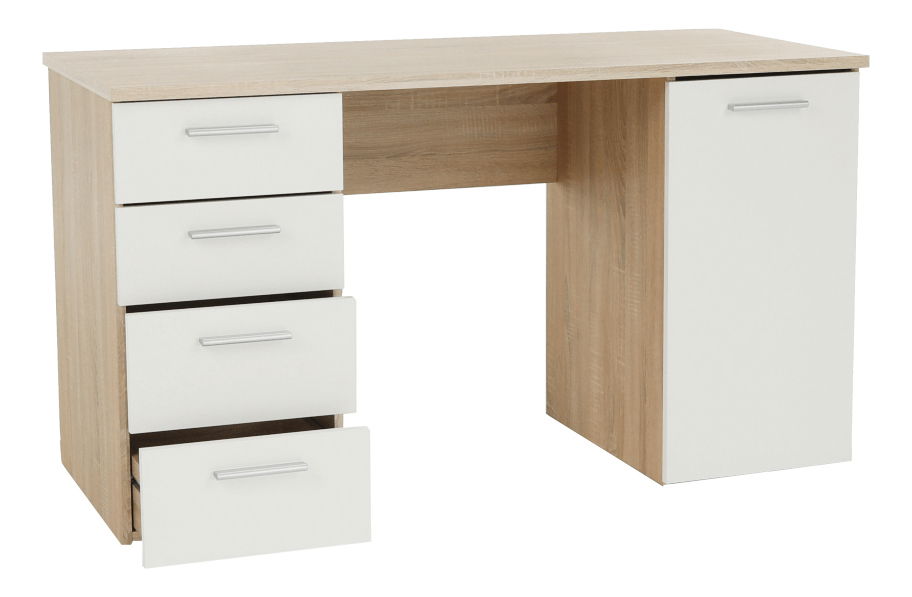 PC stolek Talur (dub sonoma + bílá)