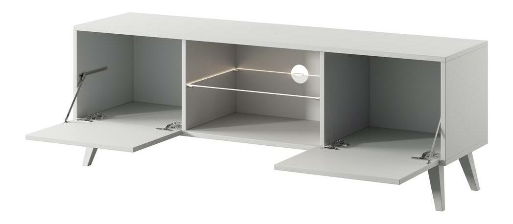 TV skříňka/stolek Savoi I (s osvětlením) (bílá)