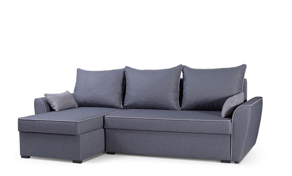 Rohová sedací souprava Merin (šedá + světlešedá) (L)