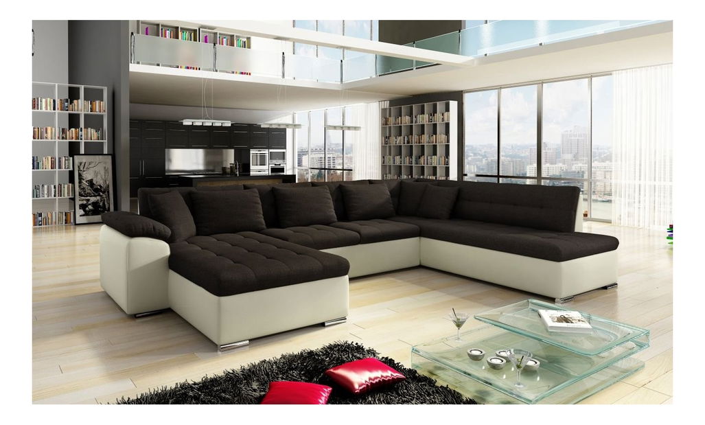 Rohová sedací souprava Talia (tmavě zelená)