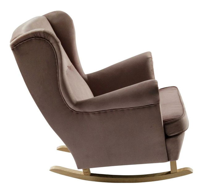 Houpací křeslo ušák Trasmitirle (růžová + buk)