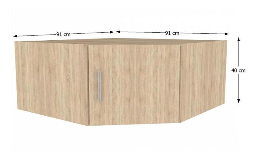 Rohová nástavba na skříň Izetta Typ 8 (dub sonoma)