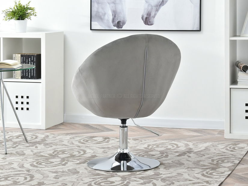 Křeslo Lush 3 (šedá + chromová)