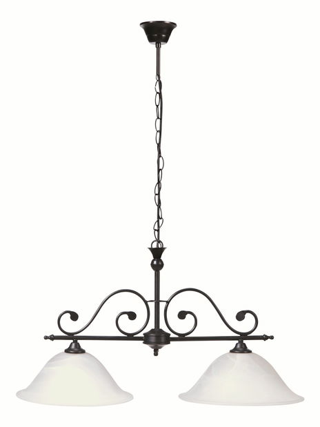 Závěsné svítidlo Dorothea 7777 (matná černá + rýžové kamenné sklo)