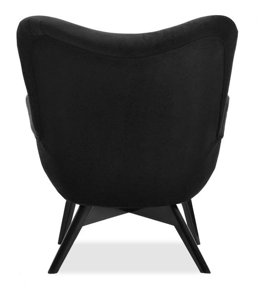 Relaxační křeslo Florentino (černý samet + černá)