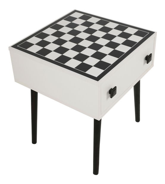 Šachový stolek Chess (Bílá + Černá)