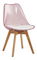 Jídelní židle Bralla 2 (transparentní + růžová + buk + bílá)