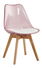 Jídelní židle Bralla 2 (transparentní + růžová + buk + bílá)