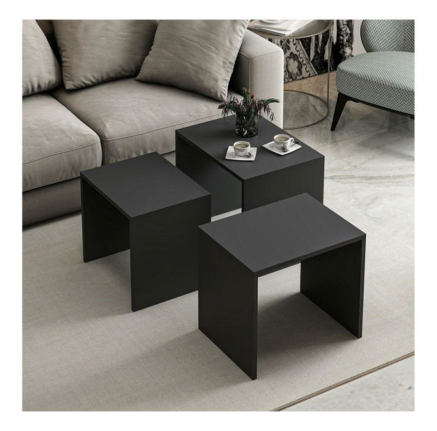 Set 3ks. konferenčních stolků Naleta 1 (antracit)