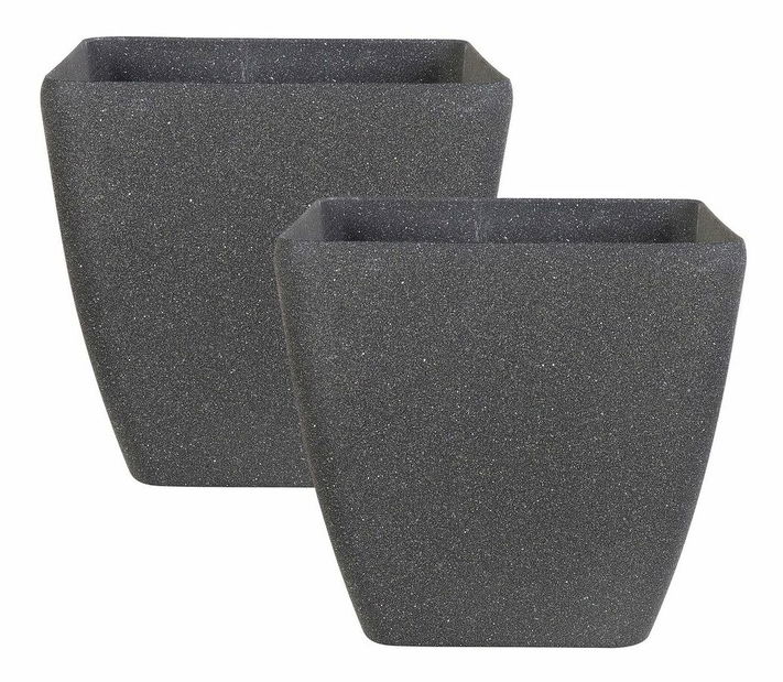 Sada 2 květináčů 42 cm Zelly (šedá)