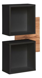 Závěsná police Enderly 4 (dub wotan + černá)