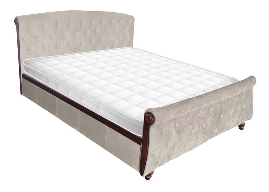 Manželská postel 180x200 cm Bretto (šedohnědá)Taupe Velvet látka)