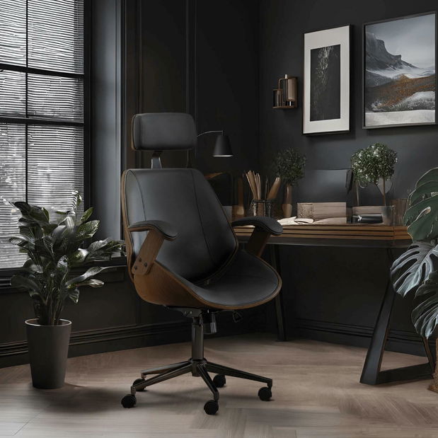 Kancelářské křeslo Fronterizos (ořech + černá)