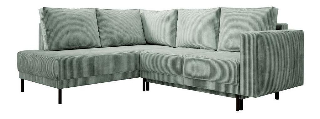 Rohová sedací souprava Rodriguez (L) (světle šedá + černá)