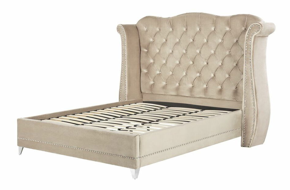 Manželská postel 180 cm Aidan (béžová) (s roštem)