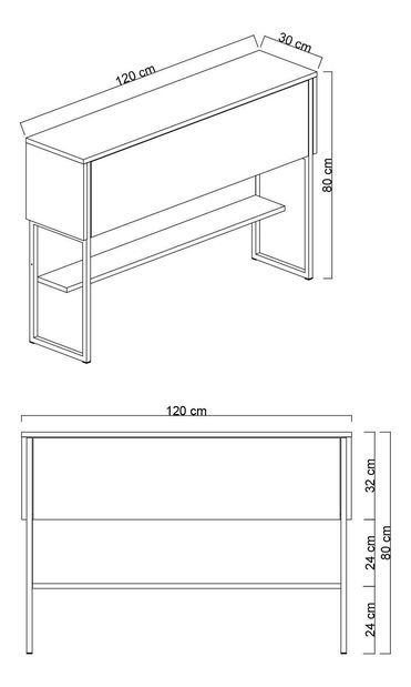 Sestava nábytku do obývacího pokoje Luna 1 (travertin + černá)