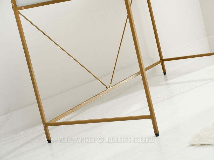 PC stolek Unica (bílé dřevo + zlatá) *bazar