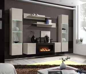Obývací stěna Ferryhill CC FY M3 (kašmír) (s osvětlením) (s biokrbem)