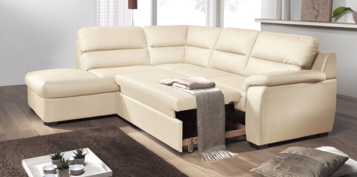 Kožená rohová sedací souprava Alessia (L)