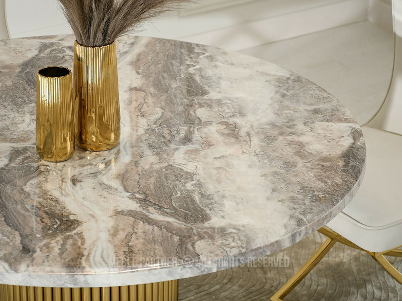 Jídelní stůl Sudoracion (mramor + zlatá)