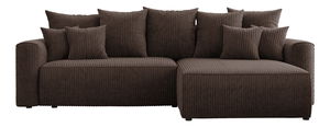 Rohová sedačka Baria (P) (čokoládová)