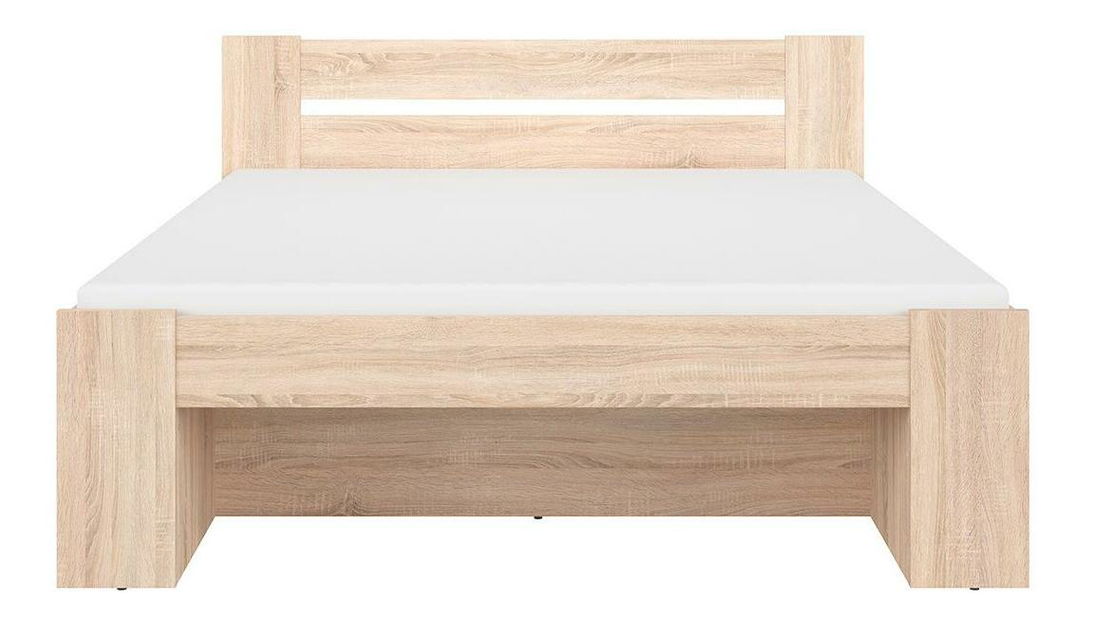 Manželská postel 160 cm BRW Nepo Plus 14 (dub sonoma) (bez roštu)