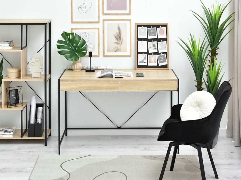 PC stolek Unica (sonoma + černá)