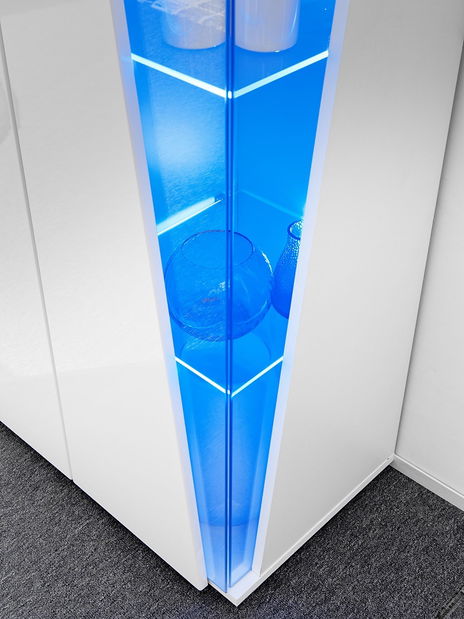 Vitrína Eldon 29 WW EE WSW (bílá + vysoký lesk bílý)