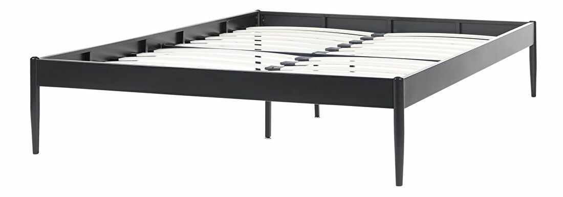 Manželská postel 160 cm Victoire (černá) (s roštem)