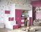 Dětská postel Ruby IV S (Bílá + Růžová) (s rošty)