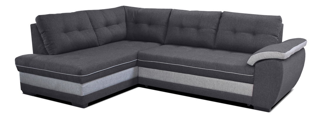 Rohová sedací souprava Aruba L+2F (tmavě šedá + šedá) (L)