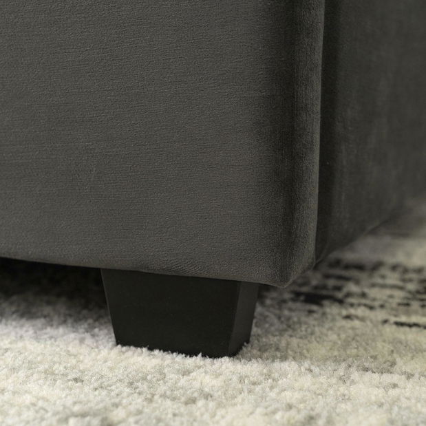 Manželská postel 160 cm Acompanaba (šedá) (s roštem) (s úl. prostorem)