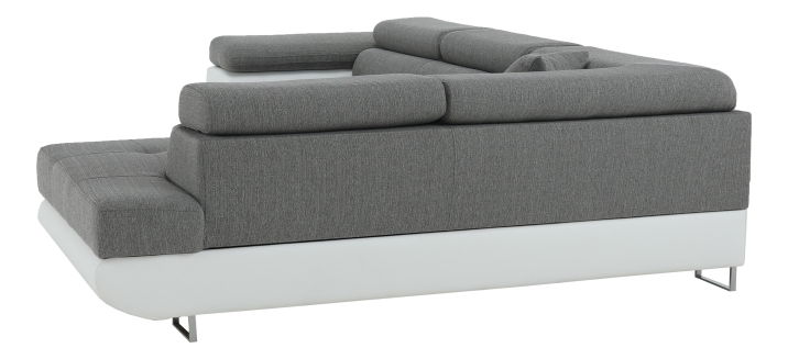 Rohová sedací souprava Amalinara (bílá + šedá) (P)