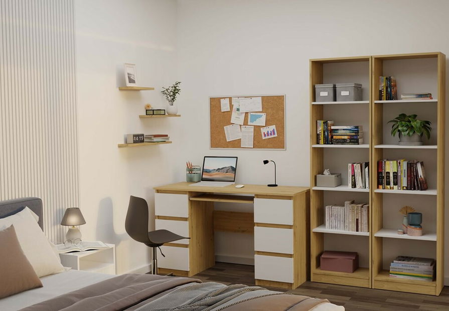 Regál Refarencios 5 (dub artisan + bílá)