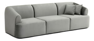 Pohovka trojsedačka Gramos (šedá + černá)